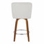 Henry - Contemporary Fixed Height Counter Stool With Swivel With Round Footrest (Set of 2)