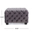 Modern Glam Ottoman With Upholstery And Button Tufted Design