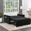 Maeve - Convertible Sleeper Loveseat With Tufting and Side Pocket - Black