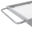 Modern Z Shaped Bar Cart With Tempered Glass Shelves - Silver