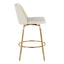Toriano - Contemporary, Fixed Height Counter Stool With Swivel With Round Footrest (Set of 2)