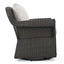 Amaya - Outdoor Swivel Rocker Chair With Water Resistant Cushions - Brown / Beige