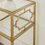 Grifton - Rectangular Glass Accent Table - Antique Gold