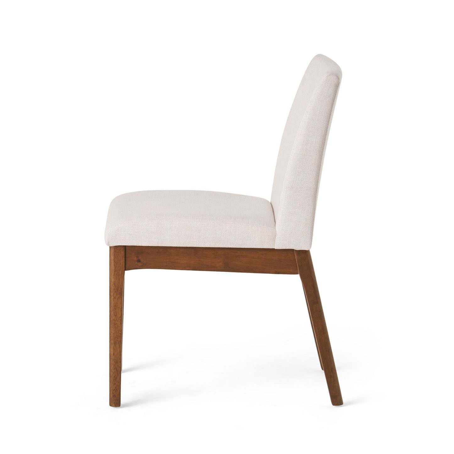 5 Piece Dining Set With Table And Upholstered Chairs - Light Beige / Walnut