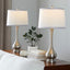 Cairo - Contemporary Table Lamp (Set of 2) - Nickel / White / Silver Trim