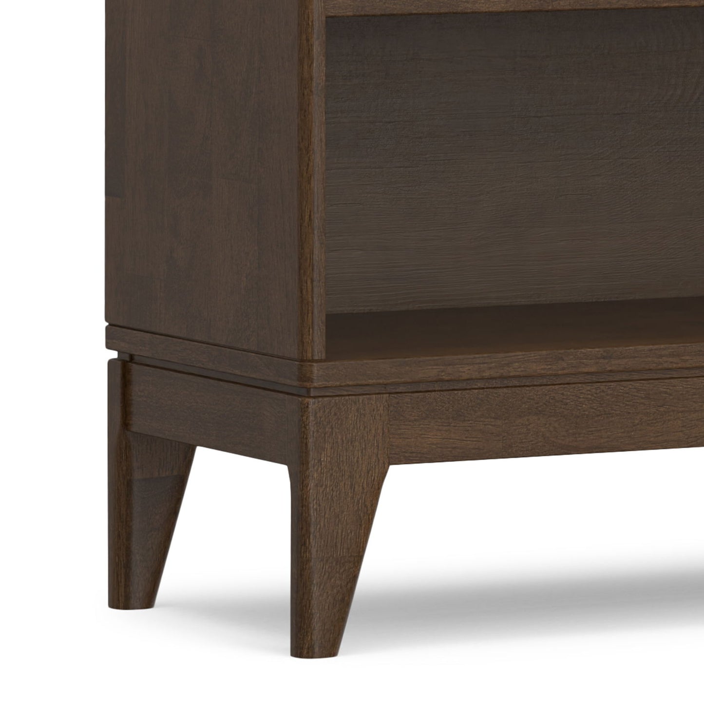 Harper - 4 Shelf Low Bookcase - Walnut Brown
