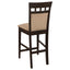 Upholstered Counter Height Stools (Set of 2) - Beige / Brown