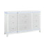 Adalid - Dresser With LED Light And Glittered Drawer Fronts - White