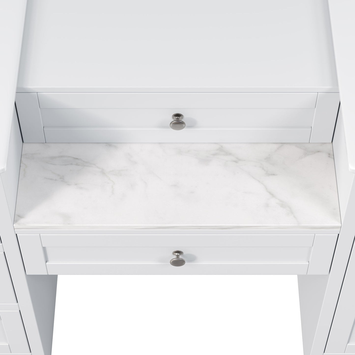 Double Sink Bathroom Vanity With Countertop, 2 Ceramic Sinks, 6 Drawers, Soft Close Design
