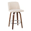 Toriano - Mid-Century Modern Fixed Height Counter Stool With Round Footrest (Set of 2)