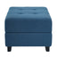 Ottoman, Compact Footrest For Living Room - Navy Blue