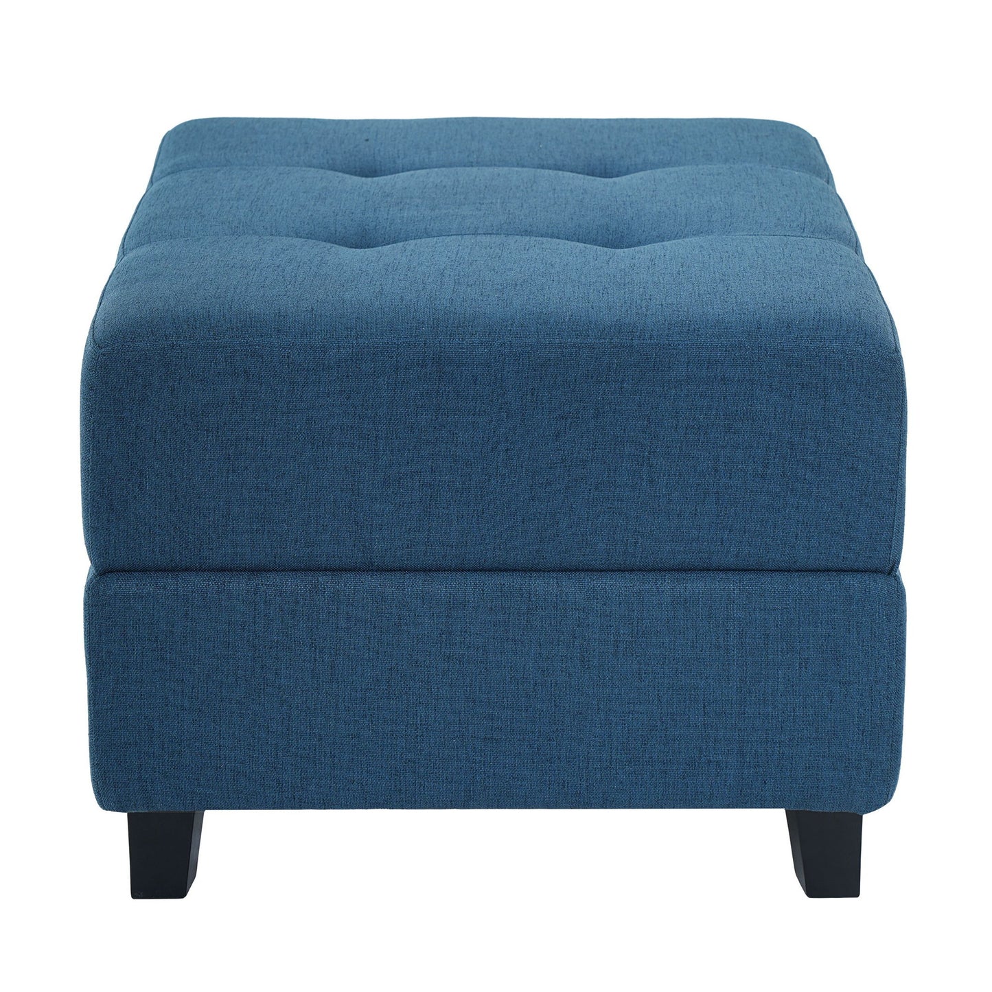 Ottoman, Compact Footrest For Living Room - Navy Blue