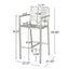 Outdoor Aluminum Rust Proof Barstools (Set of 2) - Silver