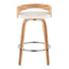 Grotto - Mid Century Modern Fixed Height Counter Stool With Swivel With Round Footrest (Set of 2)