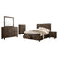 Greely - 5 Piece King Storage Bedroom Set Includes Bed, Nightstand, Dresser, Mirror & Chest - Rustic Brown
