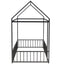 Metal Bed House Bed Frame With Fence