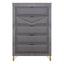 Symmetry - 5 Drawer Chest - Charcoal