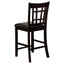 Danford - 5 Piece Counter Height Dining Set With Upholstered Stools - Espresso