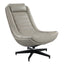 Piran - Top Grain Leather Accent Chair With Swivel - Twilight