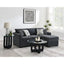 Pacheco - Upholstered Sleeper Sectional Chaise Sofa With Pocket Coils And Reversible Cushions - Dark Gray