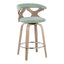 Gardenia - Mid Century Modern Fixed Height Counter Stool With Swivel (Set of 2)