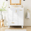 Bathroom Vanity With Sink, Deep Drawer, Door Shelf, 2 Tier Basket