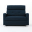 Alma - Contemporary Upholstered Loveseat Recliner - Navy Blue