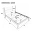 Platform Bed Frame With Upholstered Headboard, Slat Support