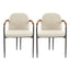 Modern Dining Chair Set With Durable Iron Frame And Comfortable Fabric Upholstery