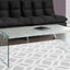 Coffee Table Rectangular For Living Room Clear Tempered Glass