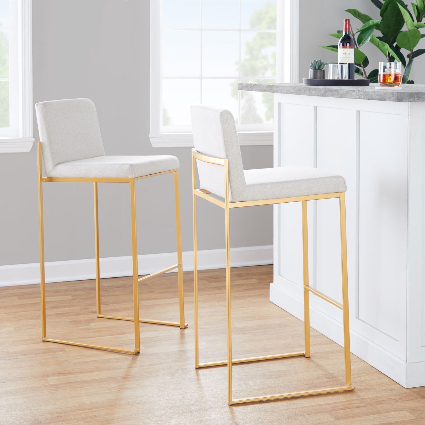 Fuji - Contemporary Design High Back Barstool