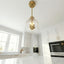 Ember - 3 Candle Lights Chain Pendant - Clear / Gold
