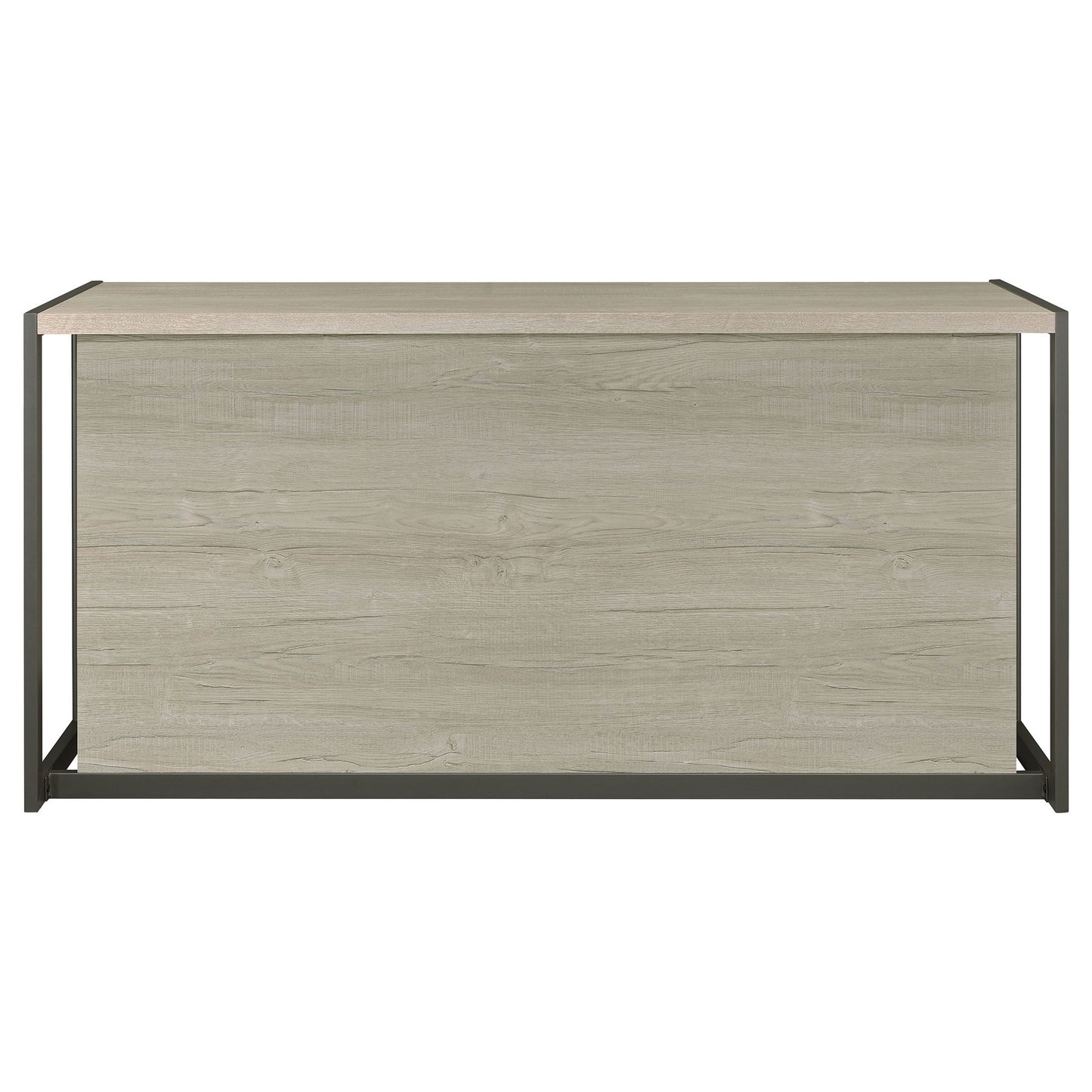 Brisley - Office Desk With Adjustable Keyboard Tray And 3 Drawer Storage - Beige / Gray
