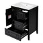 Retro Bathroom Vanity With Sink, Soft Closing Cabinet & Drawers