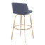 Toriano - Contemporary Fixed Height Barstool With Swivel With Round Footrest (Set of 2)