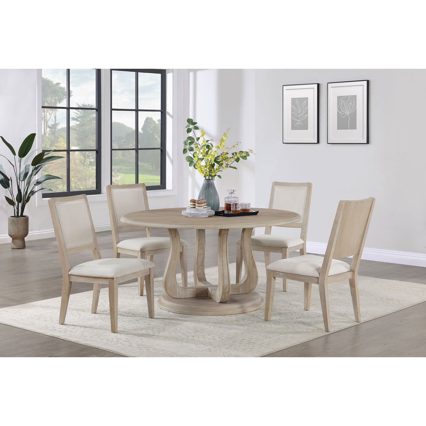 Verdugo - Cushioned Dining Chair (Set of 2) - White Washed