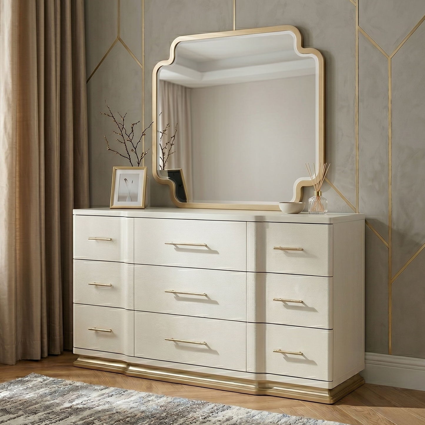 Lexington - Bedroom Mirror - Beige