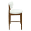 Mid Century Modern Counter Stools, Fabric Upholstered Chairs