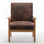 Wide Arm Chair - Brown