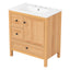 Modern Bathroom Vanity With Sink, Soft Close Drawers & Door, Storage Rack