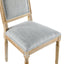 French Country Style Dining Chair With Upholstered Seating And Fluted Legs