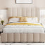 Elegant Upholstered Platform Bed With Hydraulic Storage System