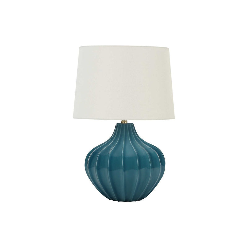 Iluminación, Lámpara de Mesa, Cerámica, Transicional - Azul