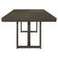 Glenmoor - Rectangular Dining Table With Geometric Double Pedestal Base - Dark Gray