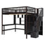 Loft Bed With Bookshelf, Drawers, Desk, And Wardrobe