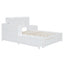 Platform Bed With Multi Functional Storage Space, Nightstand, 2 Drawers, USB Ports And Desk