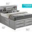 Modern Design Storage Bed With Bookcase Headboard