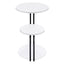 Dixon - 3 Tier Round Accent Side Table With Slim Legs - White / Black