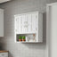Multi Functional Wall Mounted Cabinet With Adjustable Shelves For Bathroom