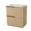 Fluted Bathroom Vanity With Ceramic Sink, Soft Close Slides